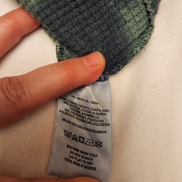 Truly Madly Deeply Camo Tie-dye Oversized Crop Thermal Size XS - Picture 8 of 10